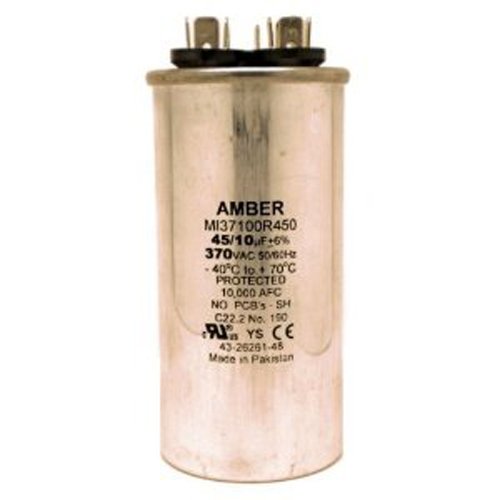 43-26261-48 -Ruud OEM Round Replacement Dual Run Capacitor 45 + 10 UF/MFD 370 Volt