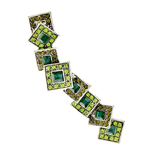 Broche carrée géométrique en strass aux finitions haute joaillerie pour femme