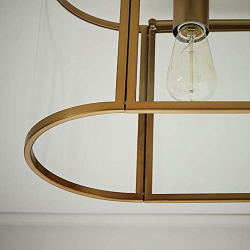 Yang1Mn Modern Creative Simple Gold-Plated Metal Chandelier Restaurant Living Room Bedroom Study Personality Luxury Window Lighting 7668Cm #TOP5