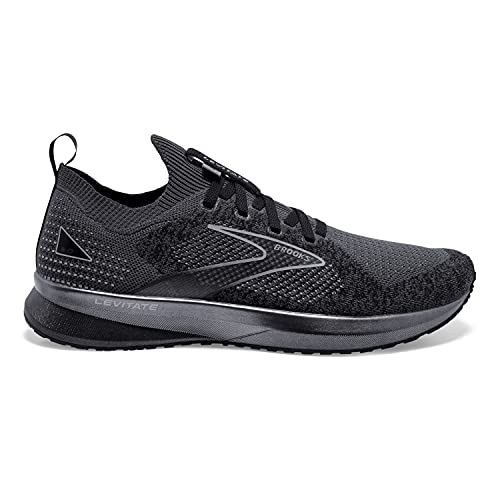 Image of Brooks Men's Levitate StealthFit 5 Neutral Running Shoe, Black /Ebony /Grey, 15