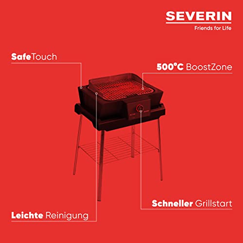 Severin Elektrogrill SEVO GS mit Untergestell für Balkon und Garten