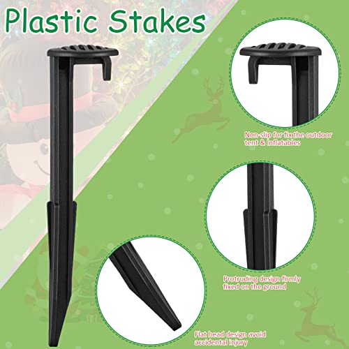 Yookeer 50 piezas Estacas para Inflables Conjunto de Estacas de Suelo de Plástico Resistente para Jardín miniatura 4