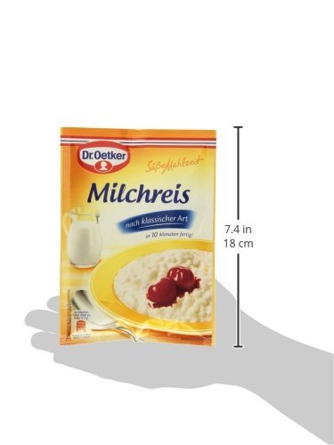 Dr. Oetker Süße Mahlzeit Milchreis nach klassischer Art, 125 g Milchreis-Mischung für einen Klassik Milchreis. Eine einfache und schnelle Zwischenmahlzeit