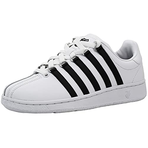 K-Swiss Women's Classic VN Leather Sneaker 6.5 White/Black