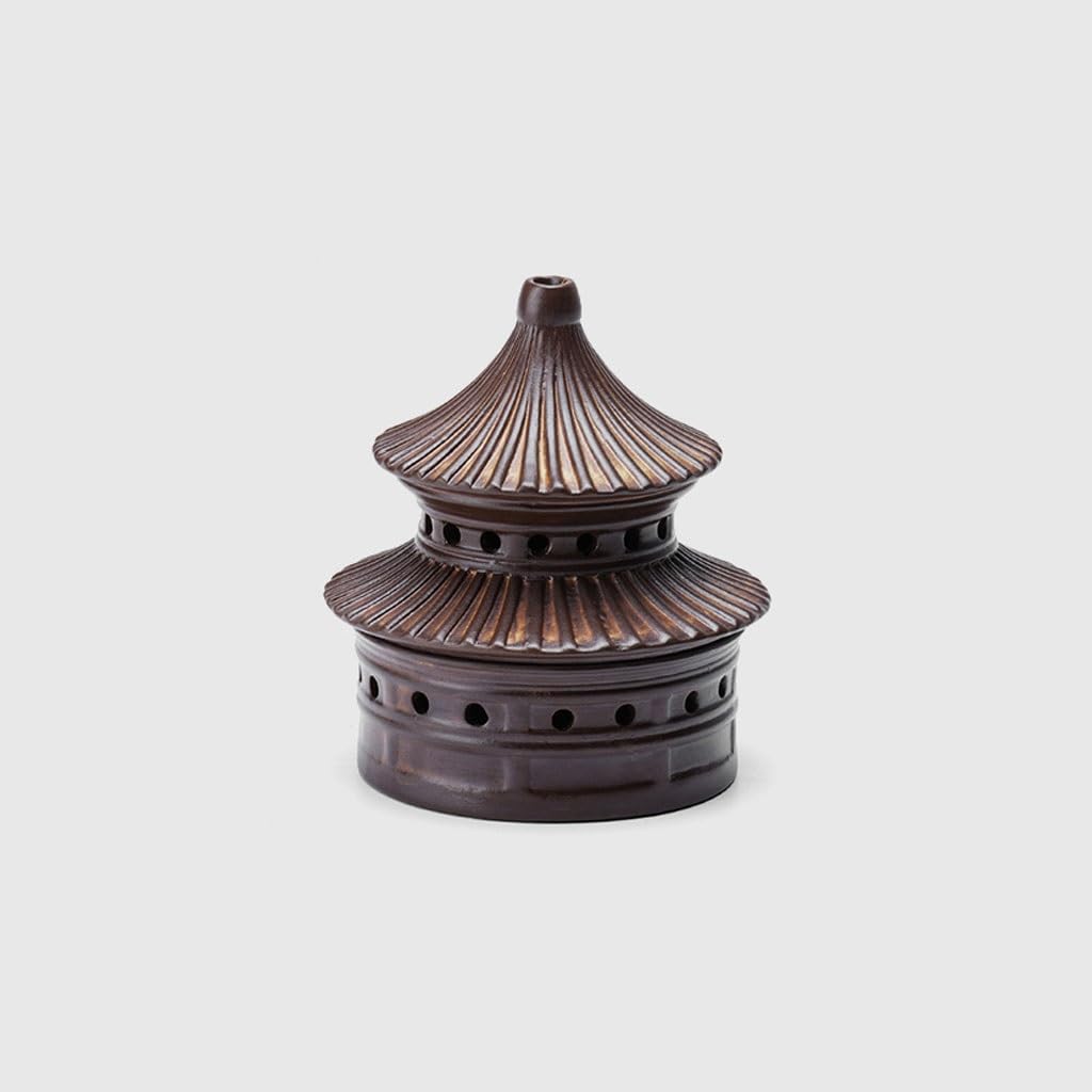 Incense Holder Base Ceramic Pagoda Plate Incense Burner Agarwood Household Chinese Zen Ornaments Indoor Tea Ceremony