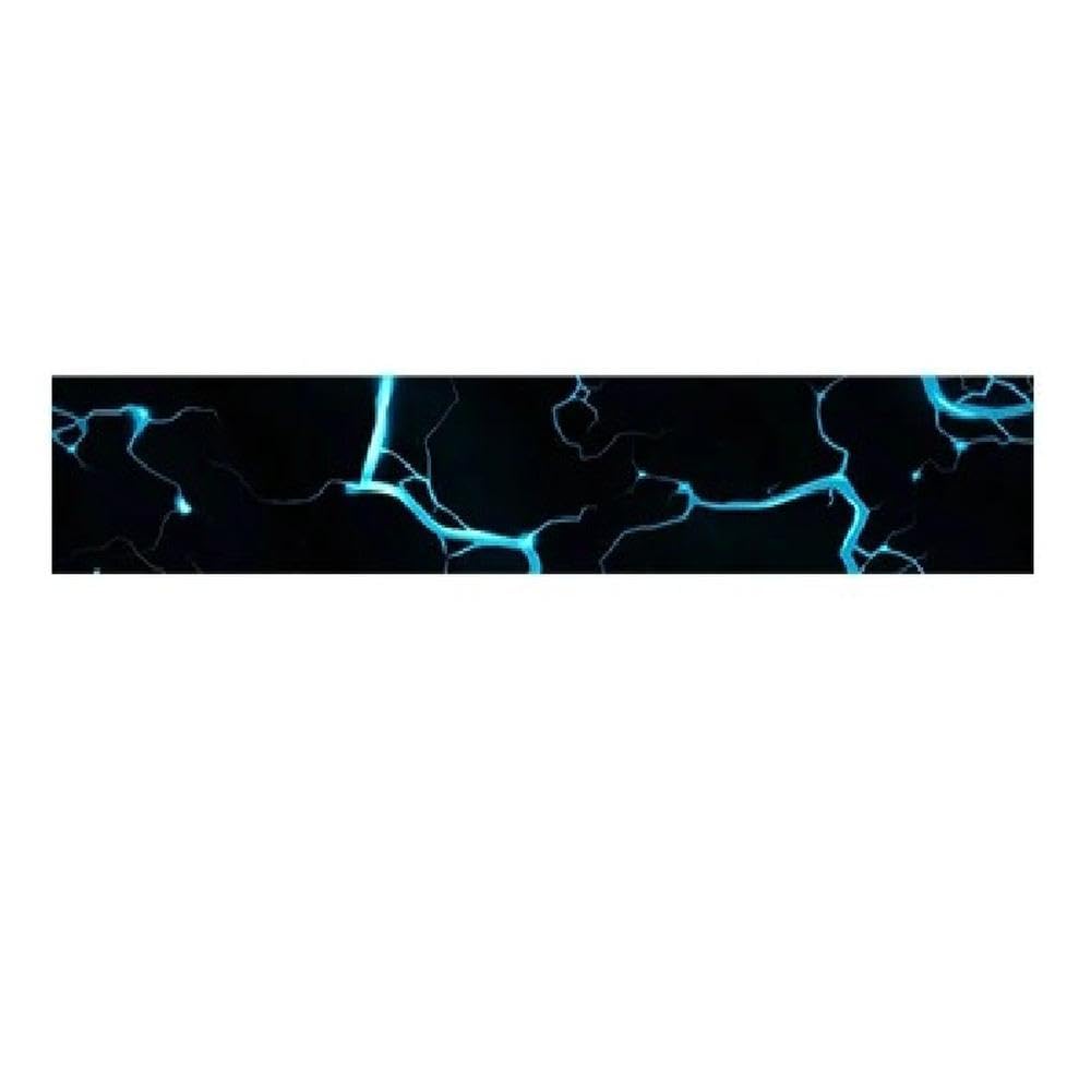 Catching Piece of Blue Electric Crack Technology Wind Trim Strip Graphic Car Front Windshield Sticker