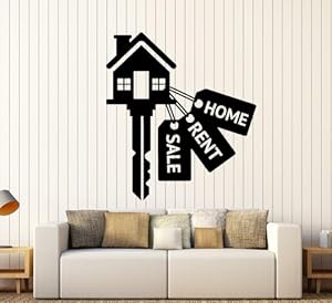 GADGETS WRAP Vinyl Wall Decal Real Estate Keys House Home Rent Stickers Murals Large Decor