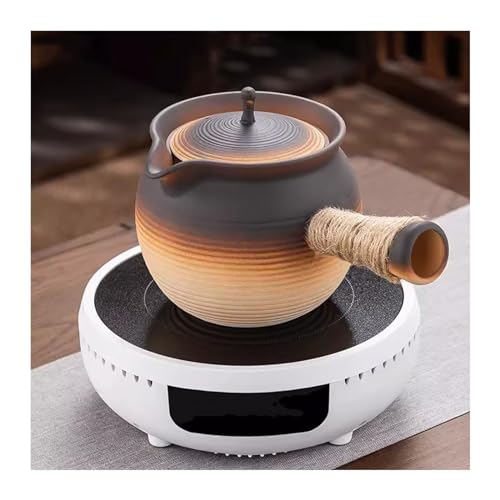 Tetera eléctrica de cerámica con estufa y tapa para té miniatura 1