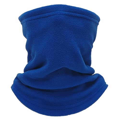crazy bean Braga Cuello Hombre Mujer Braga para Cuello Invierno Bufanda de Peluche con Cordón Ajustable Cálida y Suave Ideal para Actividades al Aire Libre Azul Real
