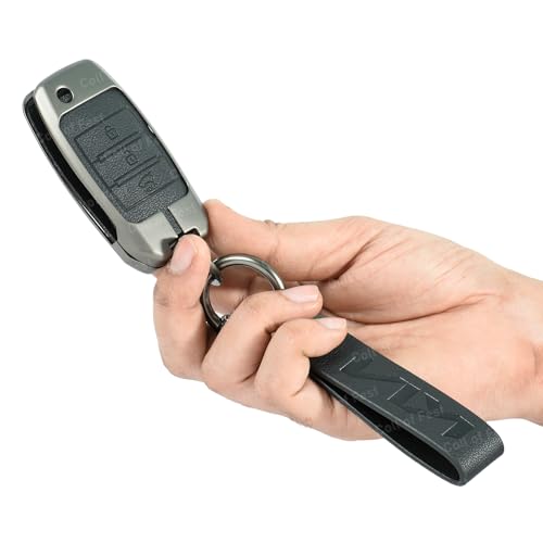 Image of Car Key Cover Compatible with Kia Carens | Sonet | Seltos 3-Button Smart Flip Key