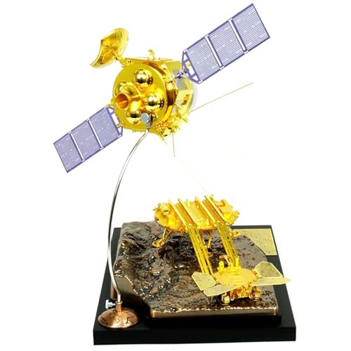 NATEFEMIN Alloy China Tianwen-1 Mars Rover Exploration Spacecraft Model 1:30 Aviation Satellite Model Simulation Science Exhibition Model