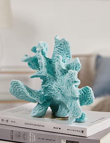 Estatua Decorativa de Coral Oceánico Azul 9.4 in miniatura 3