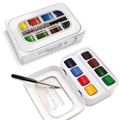 Sennelier Confezione ACQUERELLI Blocco Carta + Pennello Raphael Combo Promo
