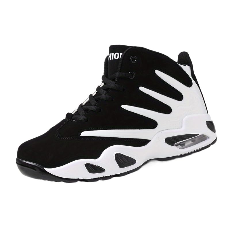 Men's Basketball Shoes, Comfortable high top Breathable Non-Slip Shock Absorbing Strap air Cushion They Provide Comfort, Support, and Breathability to Ensure Your feet Feel Good