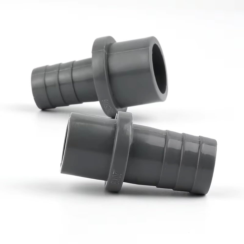 Zestaw 10 złączek do węży PVC w kolorze srebrnym/białym/niebieskim - średnica zewnętrzna 20/25/32 mm do nawadniania ogrodu/akwariów/połączeń rurowych(Silver,32mmx25mm)