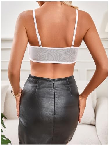 Image of SOLY HUX Front Closure Bras for Women Strappy Bralette Wireless Criss Cross Cut Out Knitted Everyday Bra