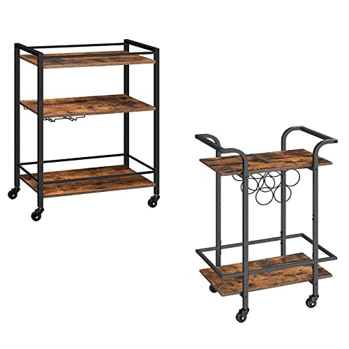 Hoobro Bar Cart For The Home, Bar Serving Cart With Wine Rack, For Living Room, Party, Bar Bf02Tc01-Bf56Tc01 #TOP18