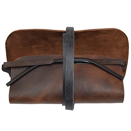 Hide & Drink, Rustic Leather Sunglass Wrap, Slim Travel, Soft Eye Glasses Storage, Handmade Includes 101 Year Warranty4