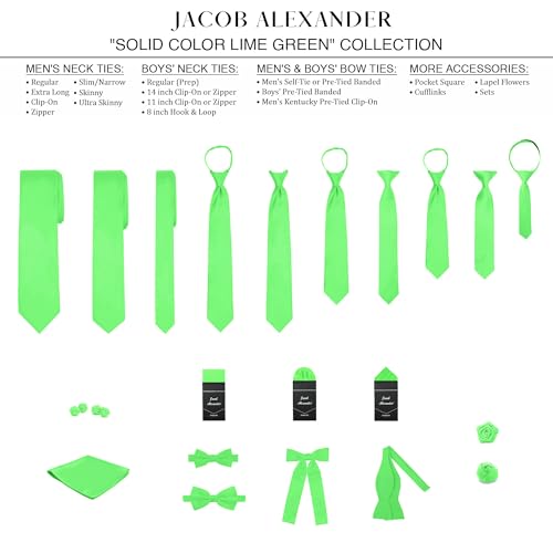 Image of Jacob Alexander Men's Extra Long Solid Color Tie