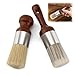 2Pcs Leather Brush - Cleaning & Salve Tool, Soft Bristles (No Scratch) for Furniture | Car Seats, Leather Jackets, Wood Sofa Care – Durable Wood Handle, Multi-Use Home/Auto