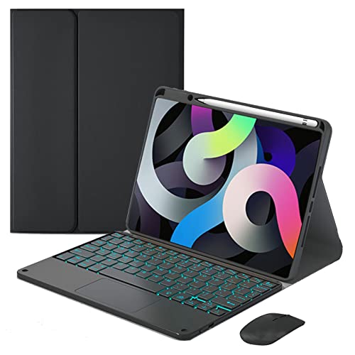 ECYASR Funda con Teclado para iPad de 10.ª generación de 10,9 Pulgadas 2022, Teclado y ratón táctil Bluetooth con retroiluminación de 7...