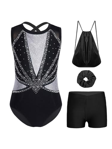 Ensemble léotard de gymnastique fille avec short pour entraînement de danse