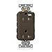 Leviton G5362-WT 20A-125V Extra-Heavy Duty Industrial Grade Weather/Tamper-Resistant Duplex Self-Test GFCI Receptacle, Brown, 20-Amp