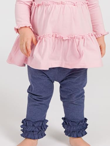 Image of RuffleButts Toddler Girl Merry & Bright Ruffle Leggings - Ankle Leggings