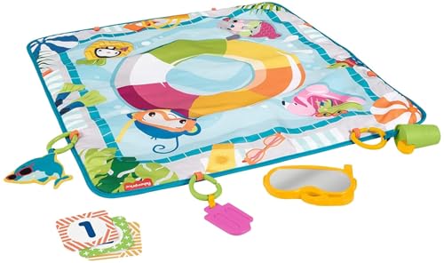 Fisher-Price GRR44 - Plitsch-Platsch Entdecker Spieldecke, Baby-Spieldecke...