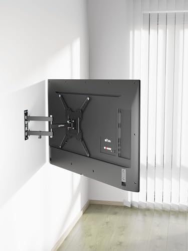 Image of Manhattan Full Motion TV Wall Mount - Articulating Arm for 23-55 TVs, Space-Saving Design, +90 Swivel & Cable Management, Durable Steel - 462624
