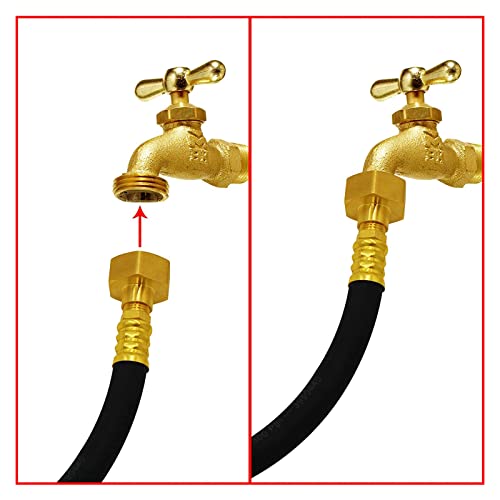 Image of MENSI 12 inch Winterize Sprinkler System 3 /4 inch Faucet Garden Hose Air Compressor Quick Connect Plug with Blow Out Adapter Fitting with Valve for RV Motorhome Trailer