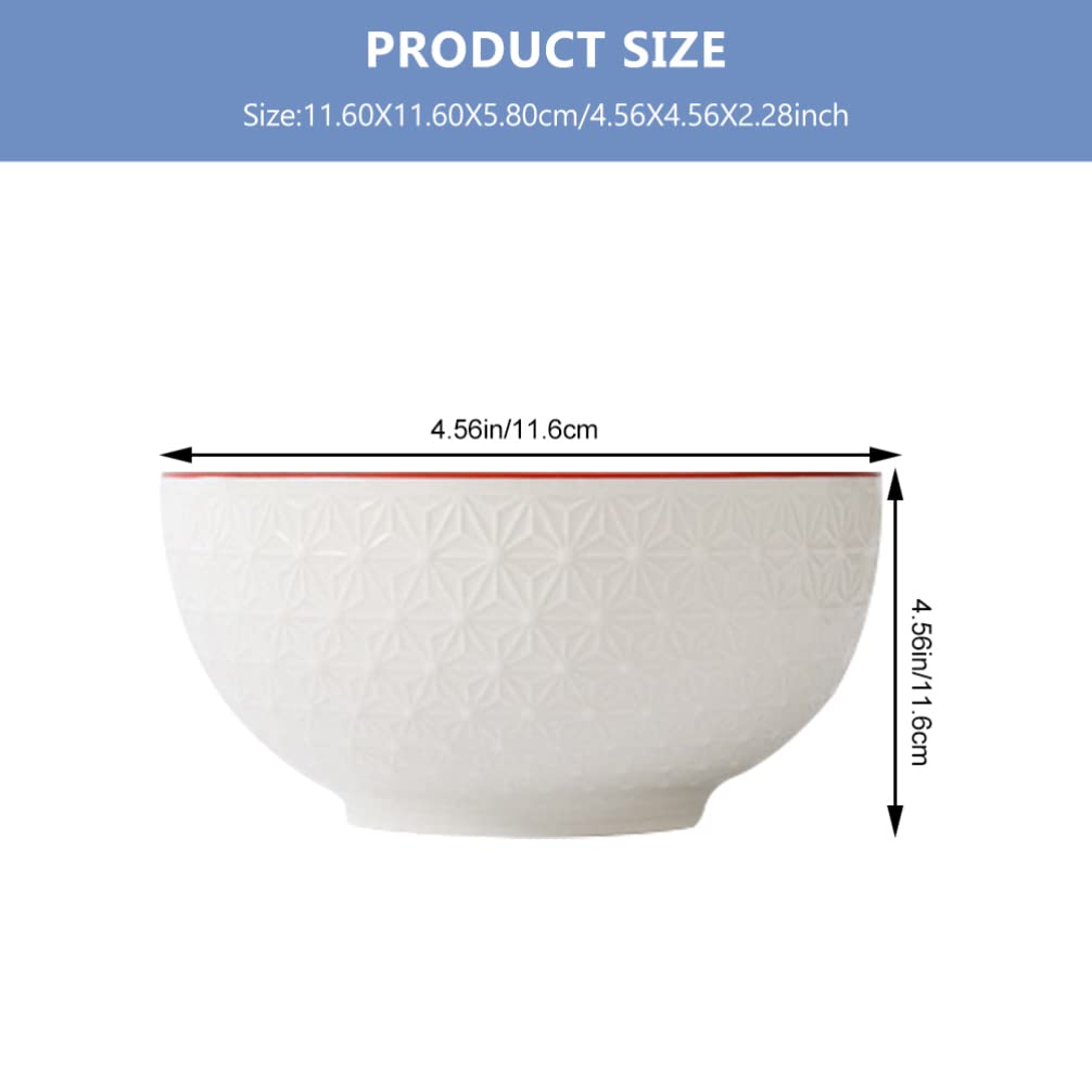 Ceramiczne naczynie miska do serwowania żywności: Porcelanowa miska na ryż śniadanie płatki owocowe sałatka deser przekąski miski azjatyckie naczynia stołowe do domu restauracji 2 szt