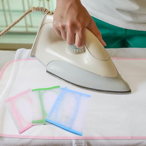 Image of 3Pcs Pressing Cloth for Ironing Pressing Cloths for Clothes Protect Ironing Cloth to Protect Clothes (Pink /Blue /Green)