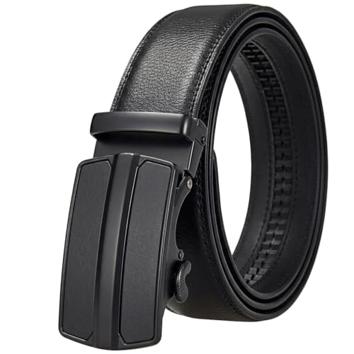 Image of WildHorn Men's Genuine Leather Belt for Men| Premium Auto-Lock Buckle | Adjustable up to 48 inch | Formal & Casual Wear | Micro-Adjust Fit | Stylish Gift Box Included