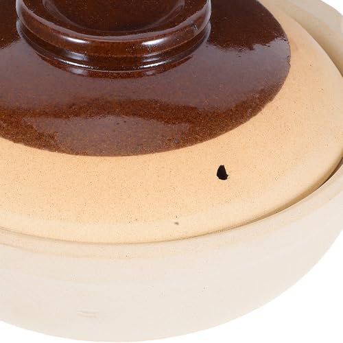Olla de cerámica marrón refractaria para alta cocina 4