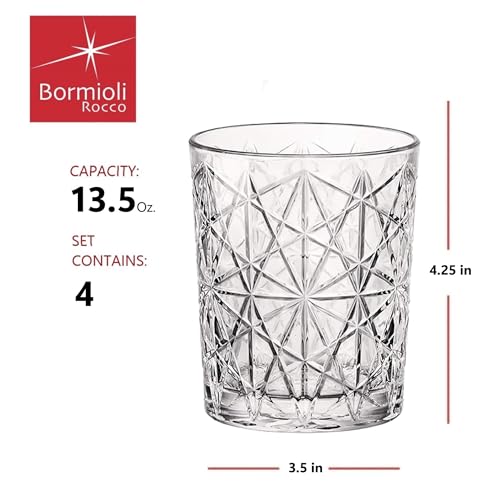 Bormioli-Rocco-Lounge-DOF-Glass-Set-Of-4-135-Oz-Clear-For-Whiskey-BourbonJuice-And-Water-Made-In-Italy Bormioli Rocco Lounge DOF Glass Set Of 4 135 Oz Clear For Whiskey BourbonJuice And Water Made In Italy