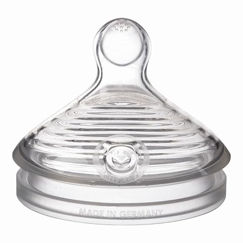 Image of NUK Simply Natural Baby Bottle Nipples - Fast Flow, Silicone, Extra Soft, Anti-Colic Air System, BPA-Free, Pack of 2