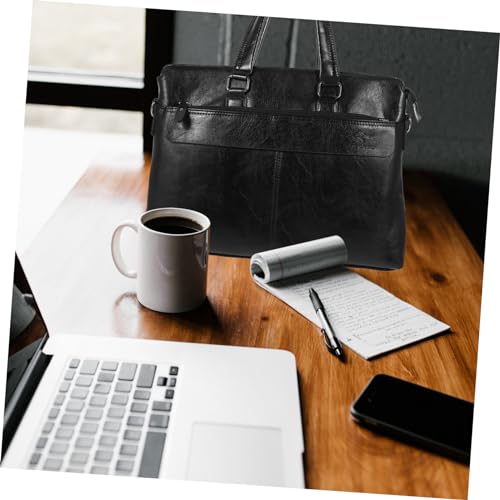DOITOOL 1pc Pu Leather Business Briefcase Shoulder Bag for Men Capacity Work Tote Stylish Office Handbag Crossbody Design for Travel and Daily Use3