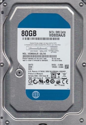 WD800AAJS-22L7A0 8 MB 3.5 7200 RPM hdd 80 GB s-ata