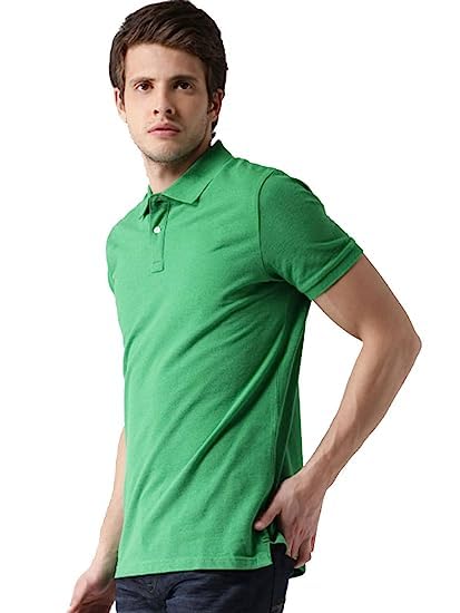 Image of KEOTI Poly Cotton(Mattey) Collar Neck Half Sleeves Tshirt for Men & Boys (Pack of 1), Plain-Regular Fit, Casual Wear, Polo Tees for Daily Use Stylish Comfortable Men's T-Shirt