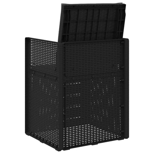 Chaises de jardin en PP anthracite avec dossier rabattable pour table de repas extérieure - 8