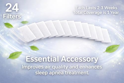 24 CPAP-Maschinenfilter, kompatibel mit AirSense 11. Verbessern Sie Ihr CPAP-Erlebnis mit diesen hochwertigen CPAP-Zubehörteilen. Ein unverzichtbares CPAP-Zubehör.