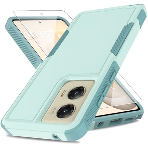 for Moto G Stylus 5G 2024 Case, [Military Grade Drop Tested] with Screen Protector, Dual Layer Protective Heavy Duty Cell Phone Cover Non-Slip Shockproof Case for Moto G Stylus 5G 2024 (Green) Cover