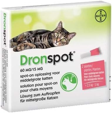 CD,Dronspot" Worming Spot On For Medium Cats (2.5-5kg)