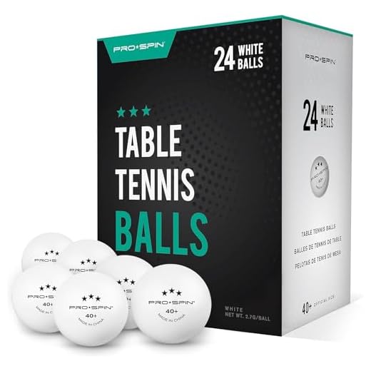 PRO SPIN Ping Pong Balls - White 3-Star 40+ Table Tennis Balls (Pack of 24) | High-Performance ABS Training Balls | Ultimate Durability for Indoor/Outdoor Ping Pong Tables
