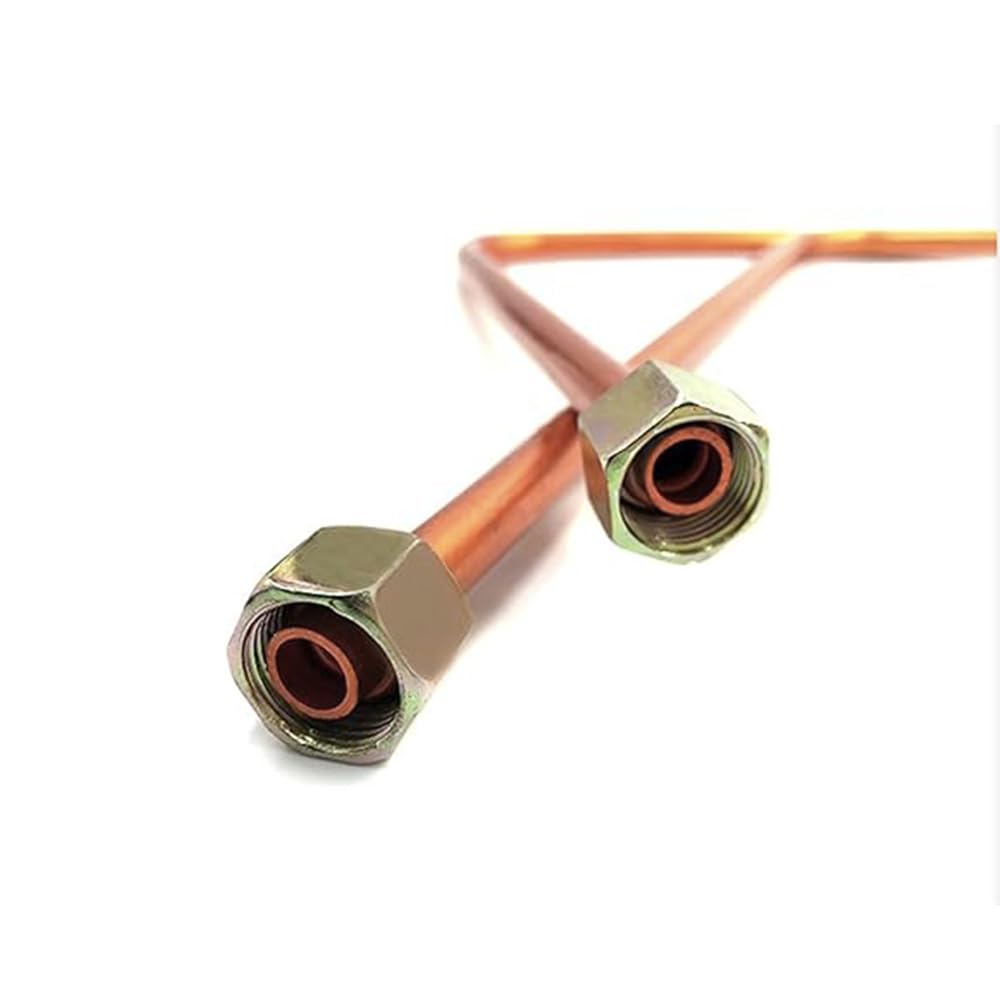Tubo di scarico per compressore d'aria da 6 mm, tubo flessibile in alluminio per compressore d'aria, parti di ricambio per compressore d'aria (80 cm / 31,5 pollici)