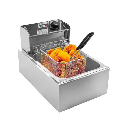 Listado de Freidora Walmart más recomendados. 41 Onof GOLDEN-FRY Freidora Electrica De Aceite 6l Acero Inoxidable Profesional con Termostrato Ajustable