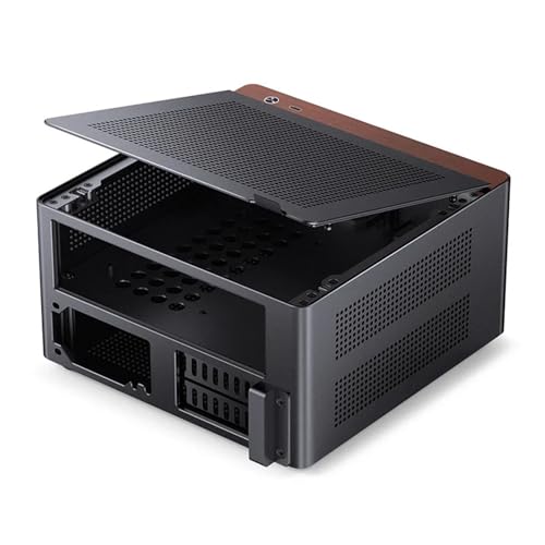 Gabinete RXJPASD modelo MDEBNMFJN compatible con placas Mini ITX, construcción de aluminio, tamaño compacto NV10 Silver miniatura 3