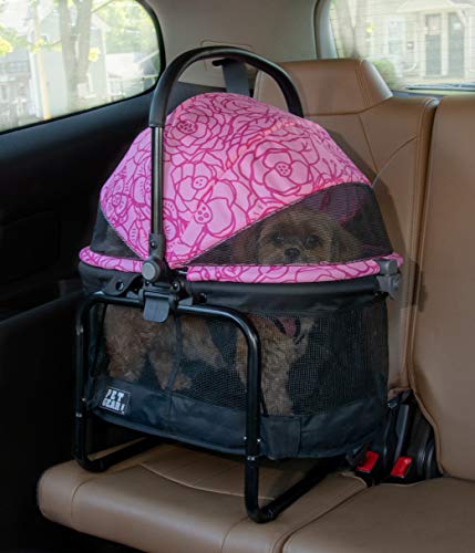 Pet Gear View 360 Pet Stroller Travel System 3-in-1 Carrier, Booster Seat and Stroller with Push Button Entry, Pink… - Image 3