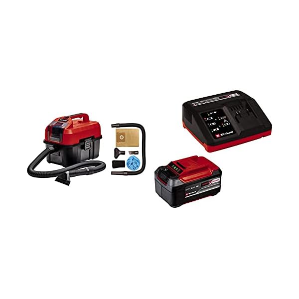 Einhell Akku-Nass-Trockensauger TE-VC 18/10 Li-Solo Power X-Change (10 Liter Tank, inkl. 2 m-Schlauch, Fugen…